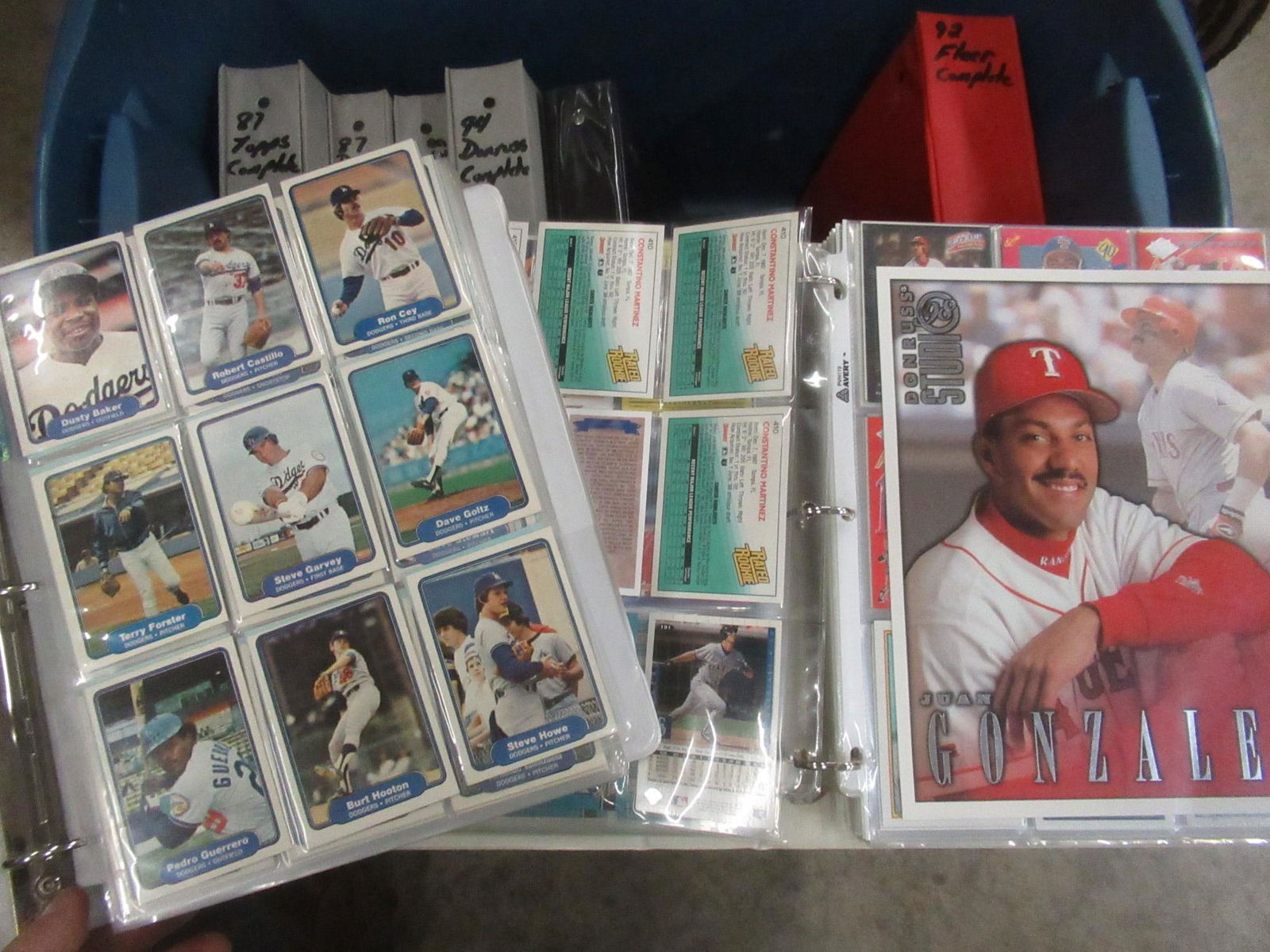 Container with 8 Binders of Mostly Baseball Cards (1 of 6)