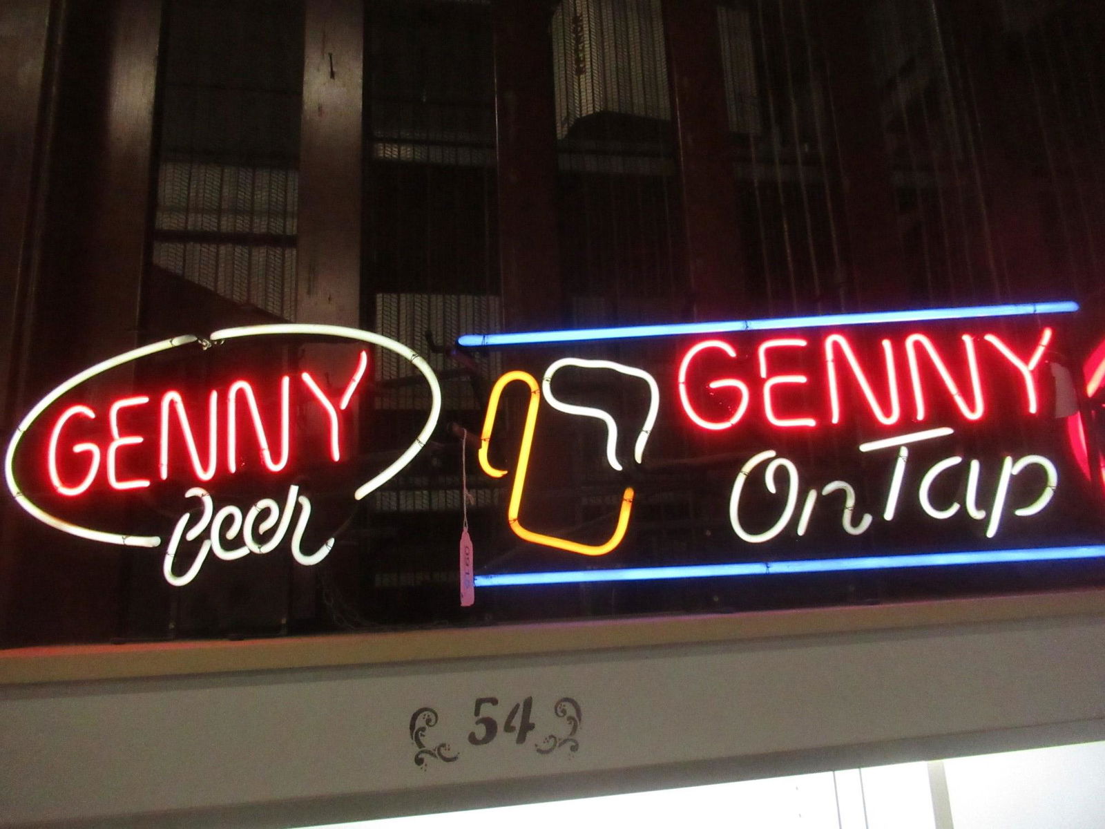 2 Neon Beer Signs Genny Beer & Genny on Tap (1 of 2)