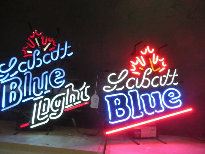 2 Neon Signs Labatt Blue And Labatt Blue Light