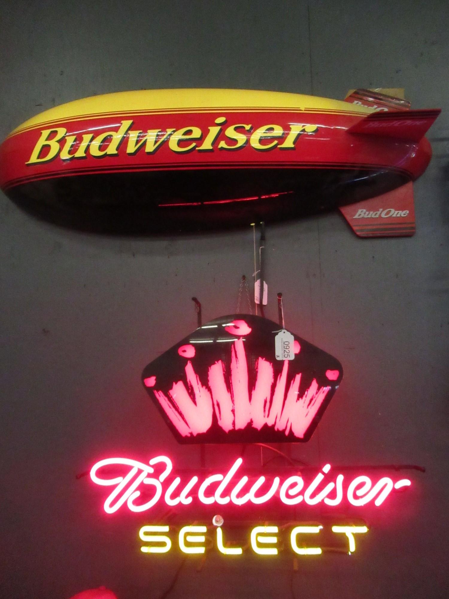 Budweiser Select Neon Beer Sign & Blimp (1 of 2)