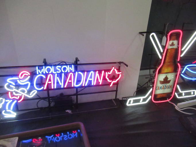 2 Molson Canadian Neon Beer Signs