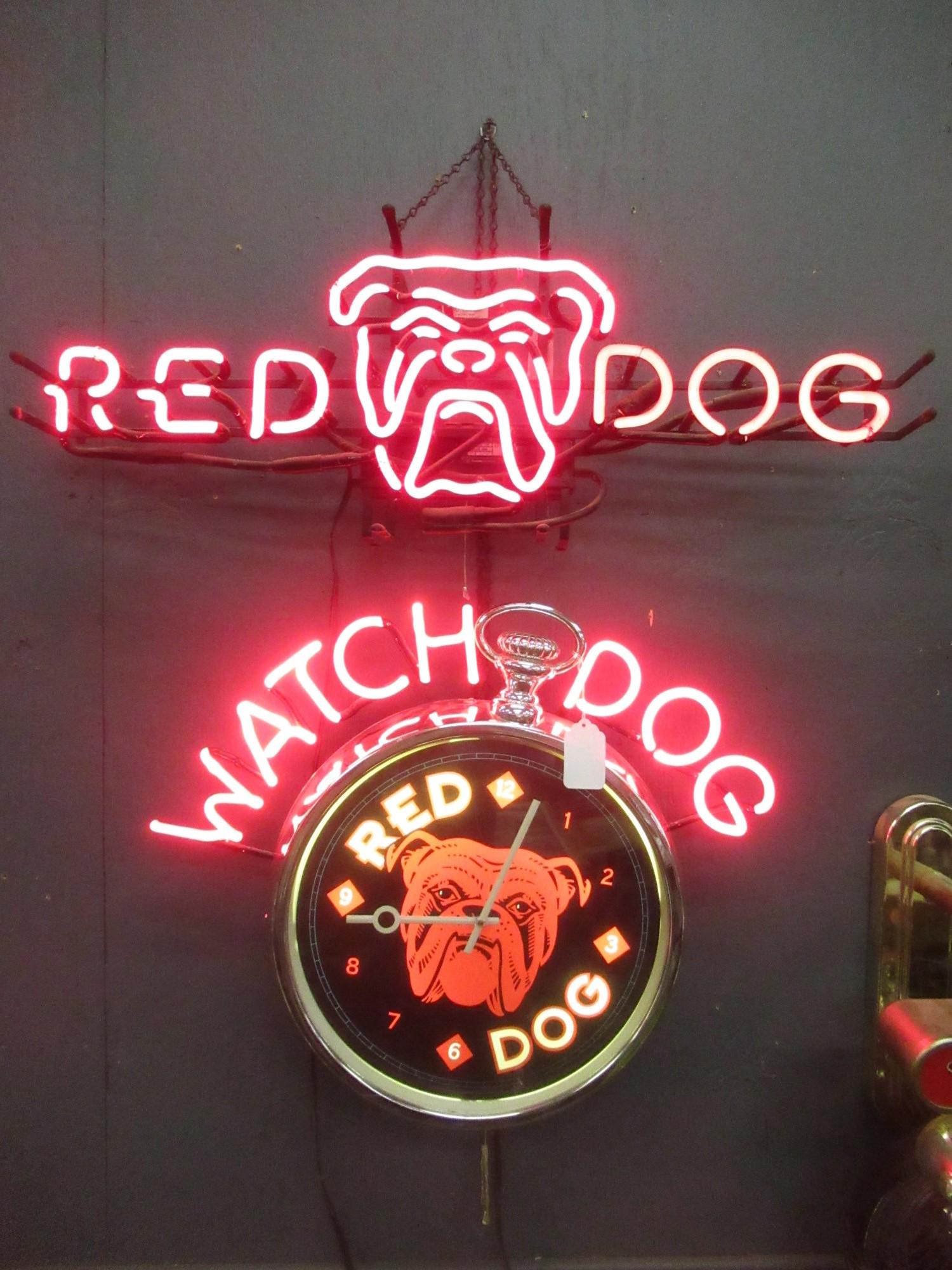 Red dog neon light deals