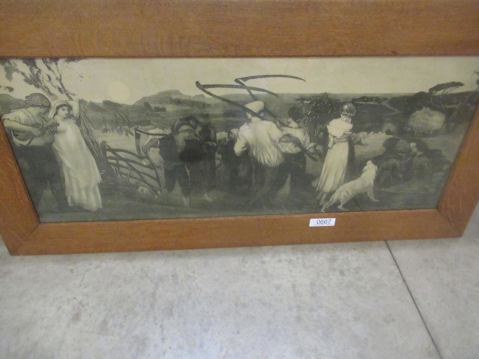 Large Horizontal Oak Frame with Print (1 of 2)