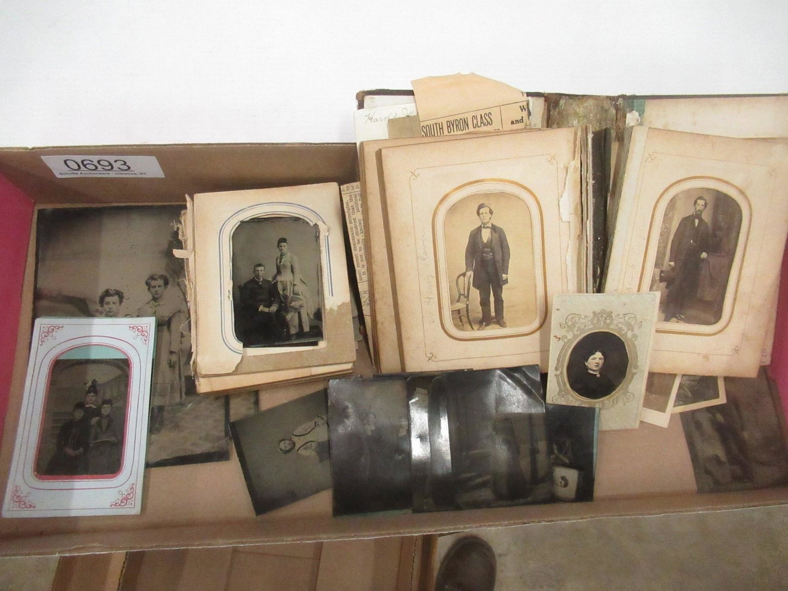 Box Lot of Photos incl Tin Types, CDV's Etc.: Box Lot of Photos incl Tin Types, CDV's Etc. -