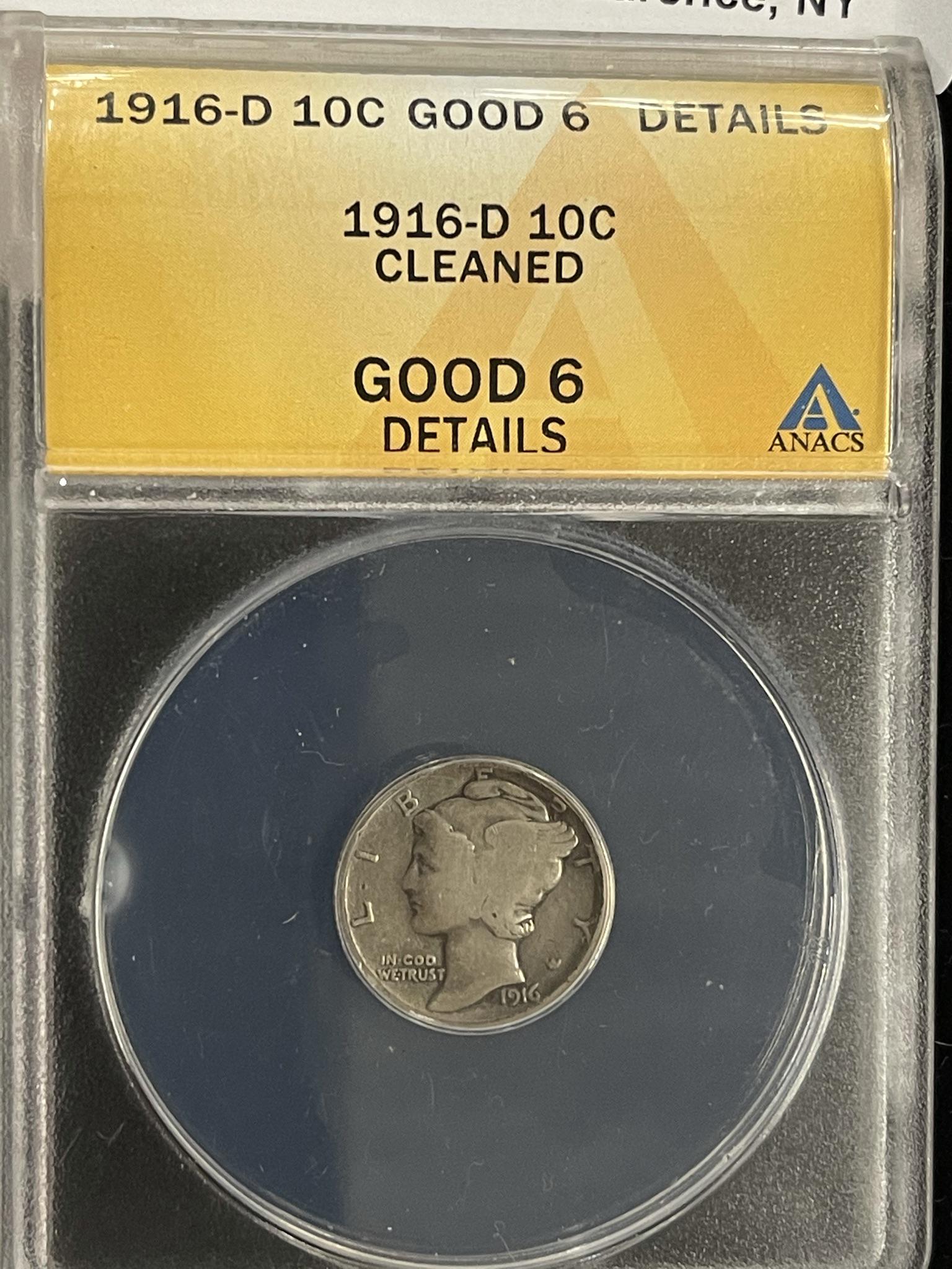 1916-D Mercury Dime (1 of 3)