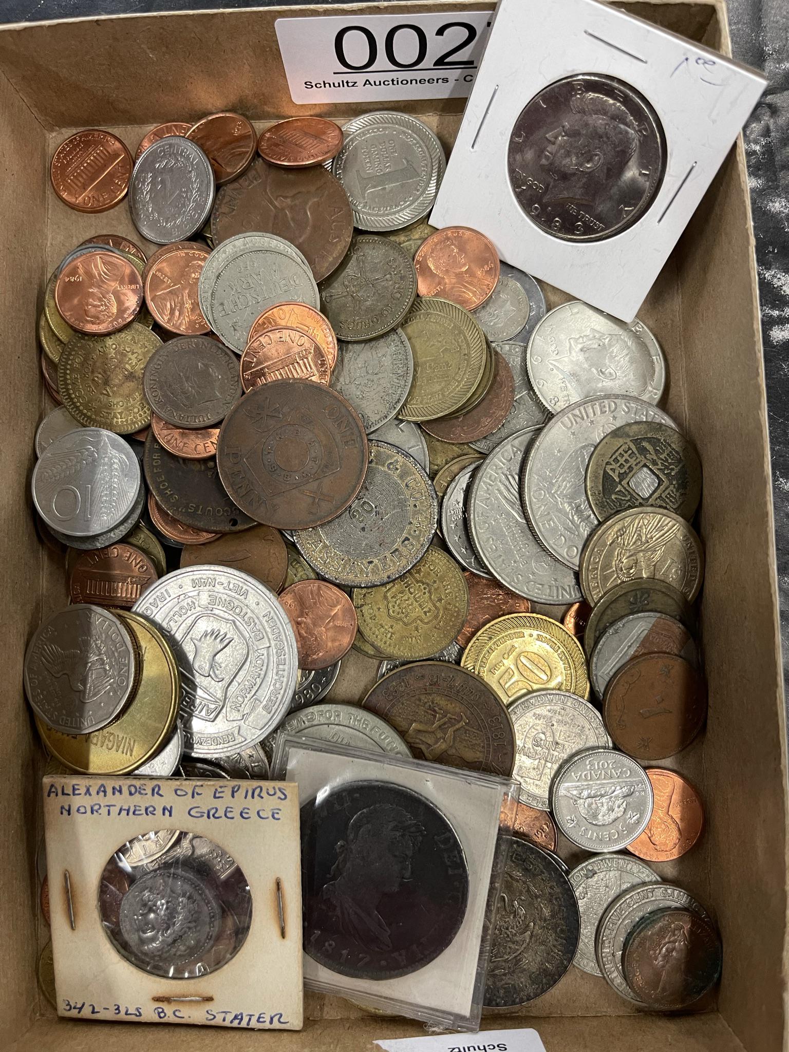 Mixed Lot of US & Foreign Coins (1 of 1)