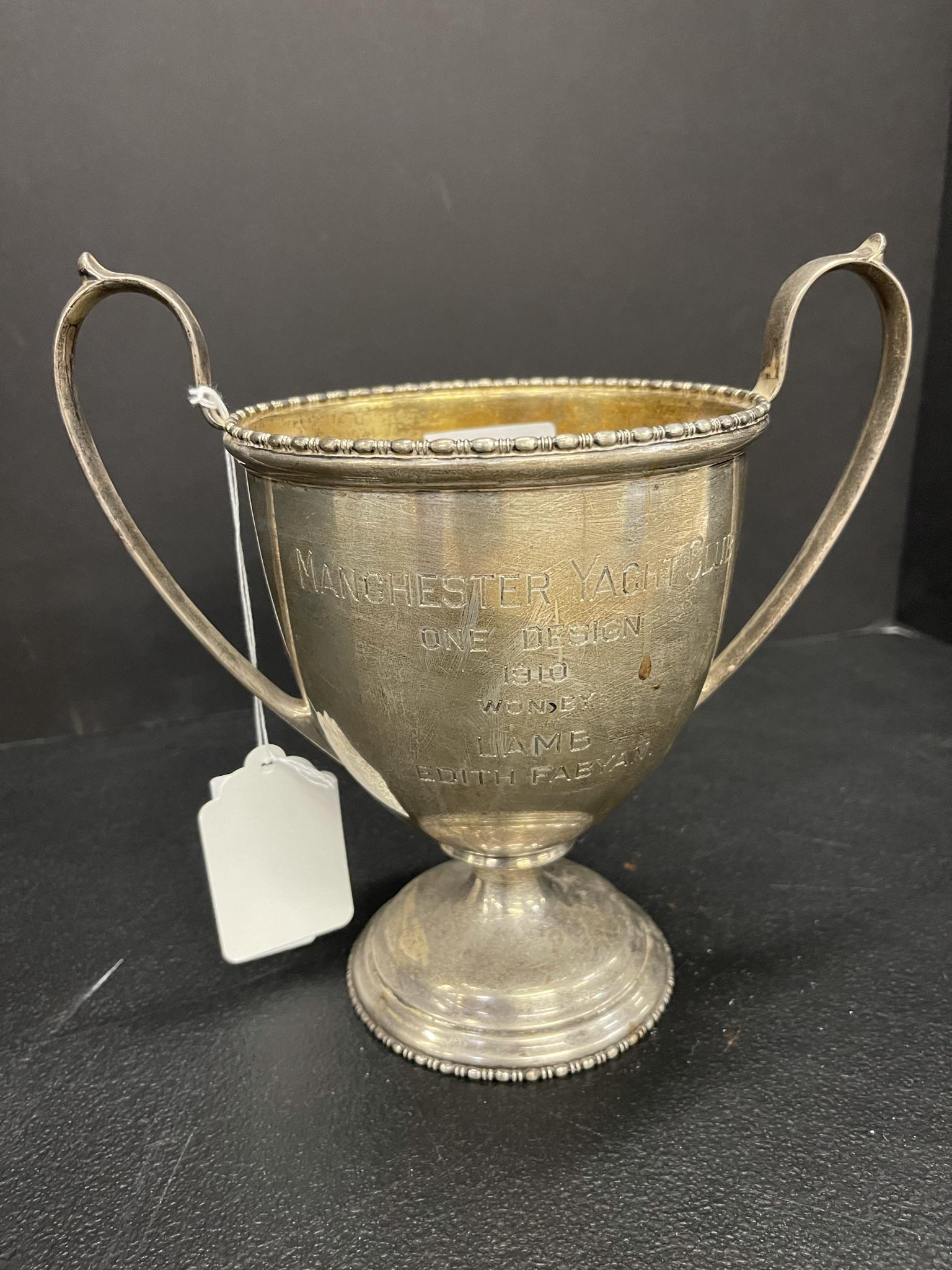 Sterling Silver Trophy 1910 Manchester Yacht Club (1 of 3)