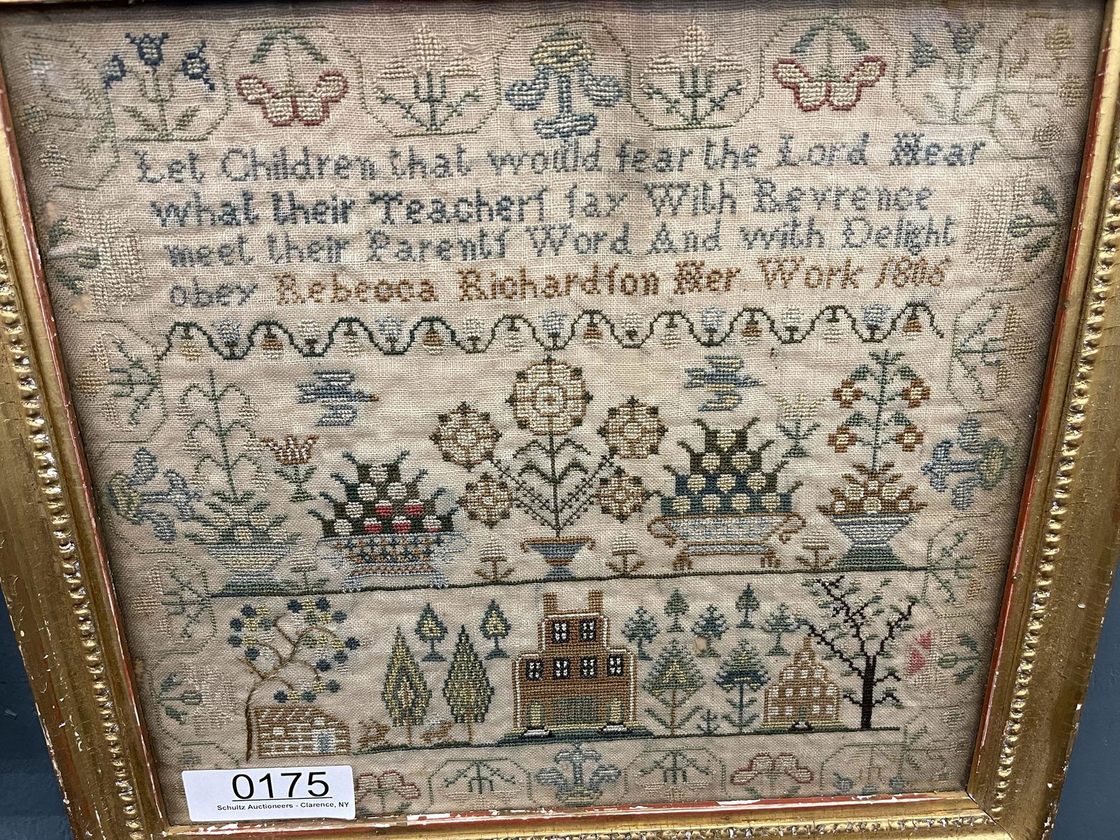 Needlepoint Sampler Dated 1806 (1 of 2)