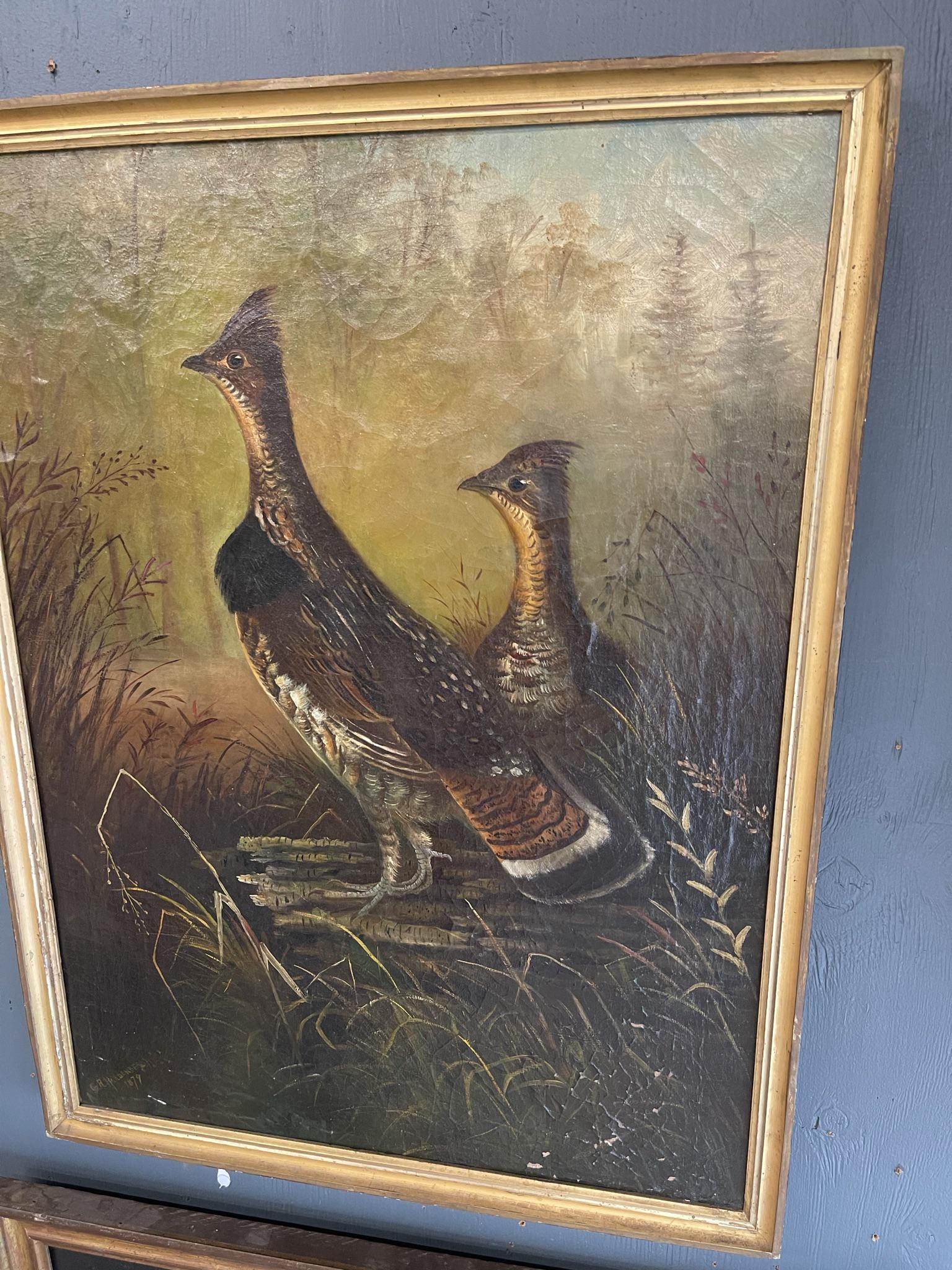 Early Oil on Canvas Painting by Hardenbergh 1879 (1 of 7)