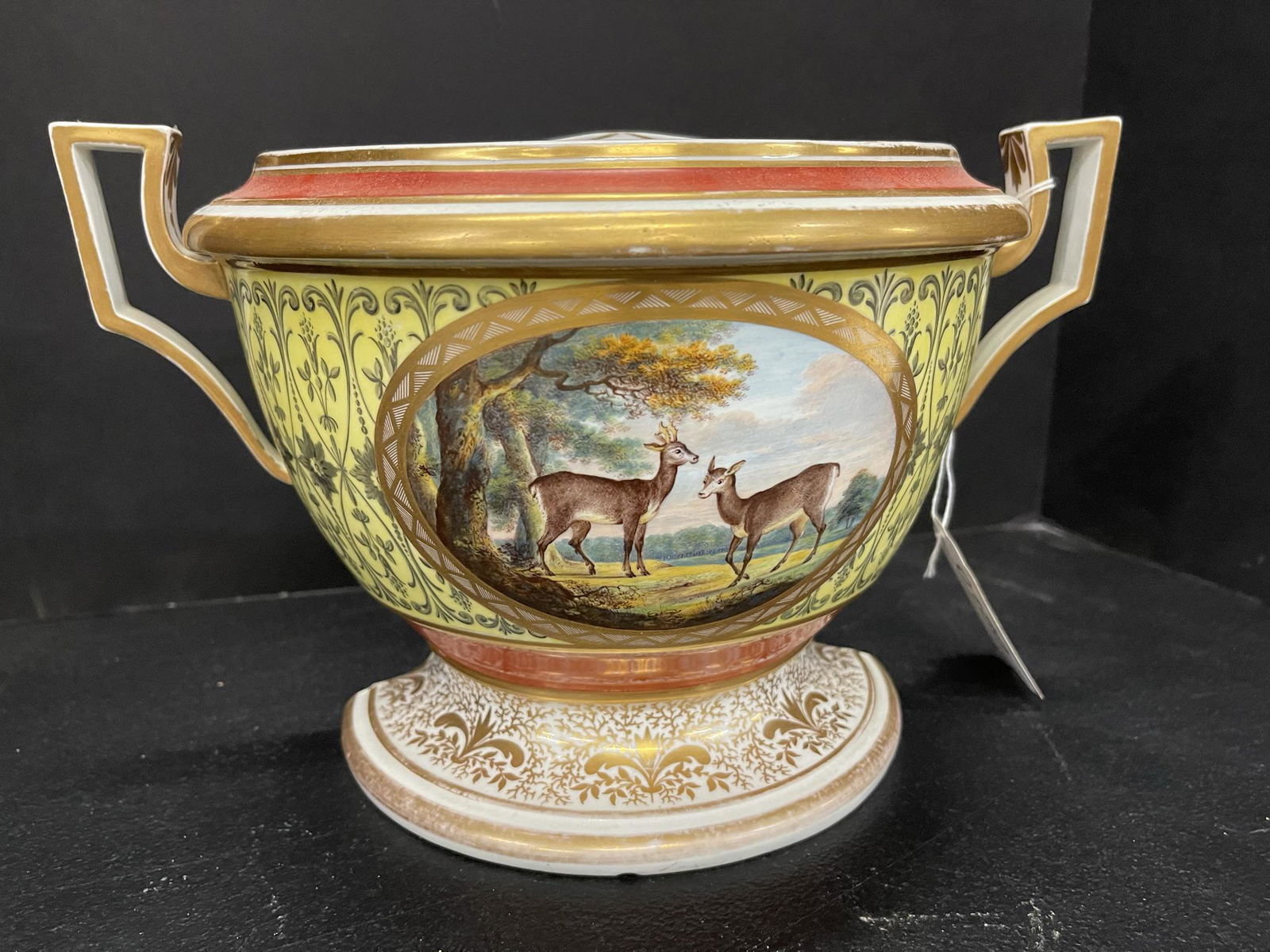 Unusual Flat Back Porcelain Decorated Vase (1 of 4)