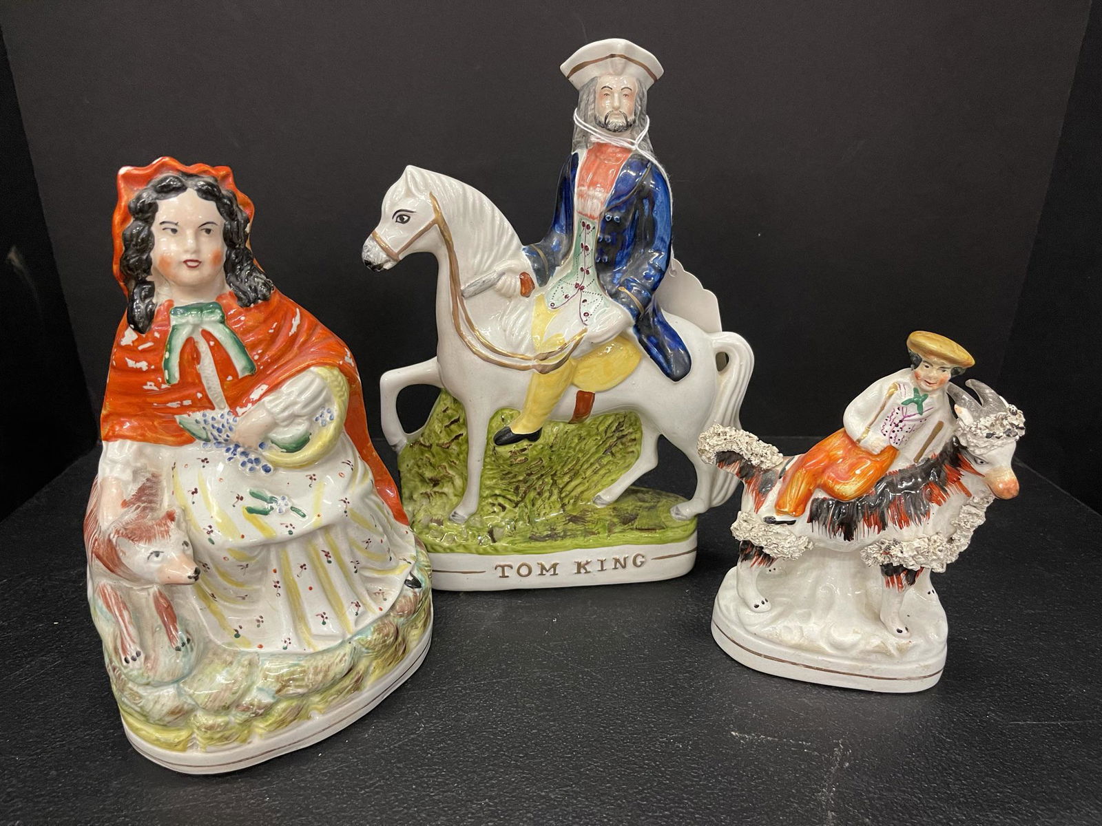 3 Staffordshire Figures incl Red Riding Hood (1 of 4)