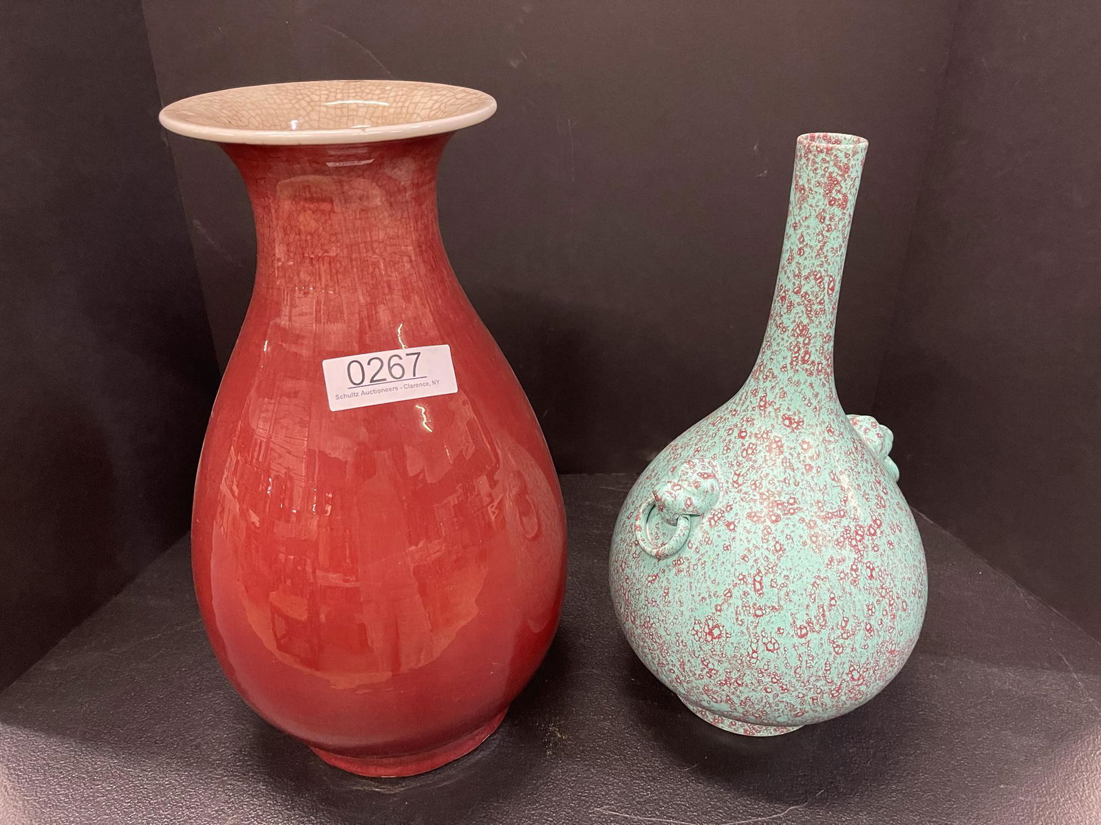 Red Chinese Vase and Green Chinese Vase (1 of 6)