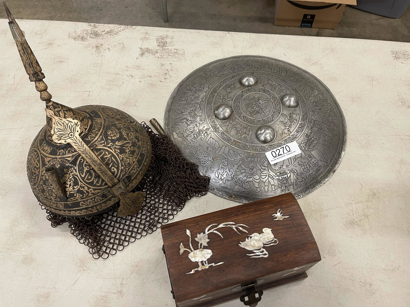 Shield, Helmet with Chain, and Jewelry Box (1 of 10)