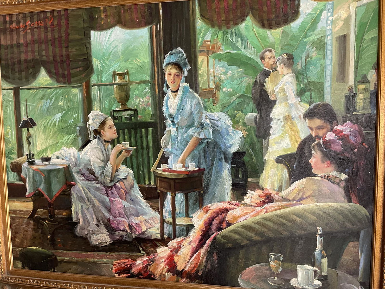 Large Oil on Canvas Painting by Adam Samuel (1 of 5)