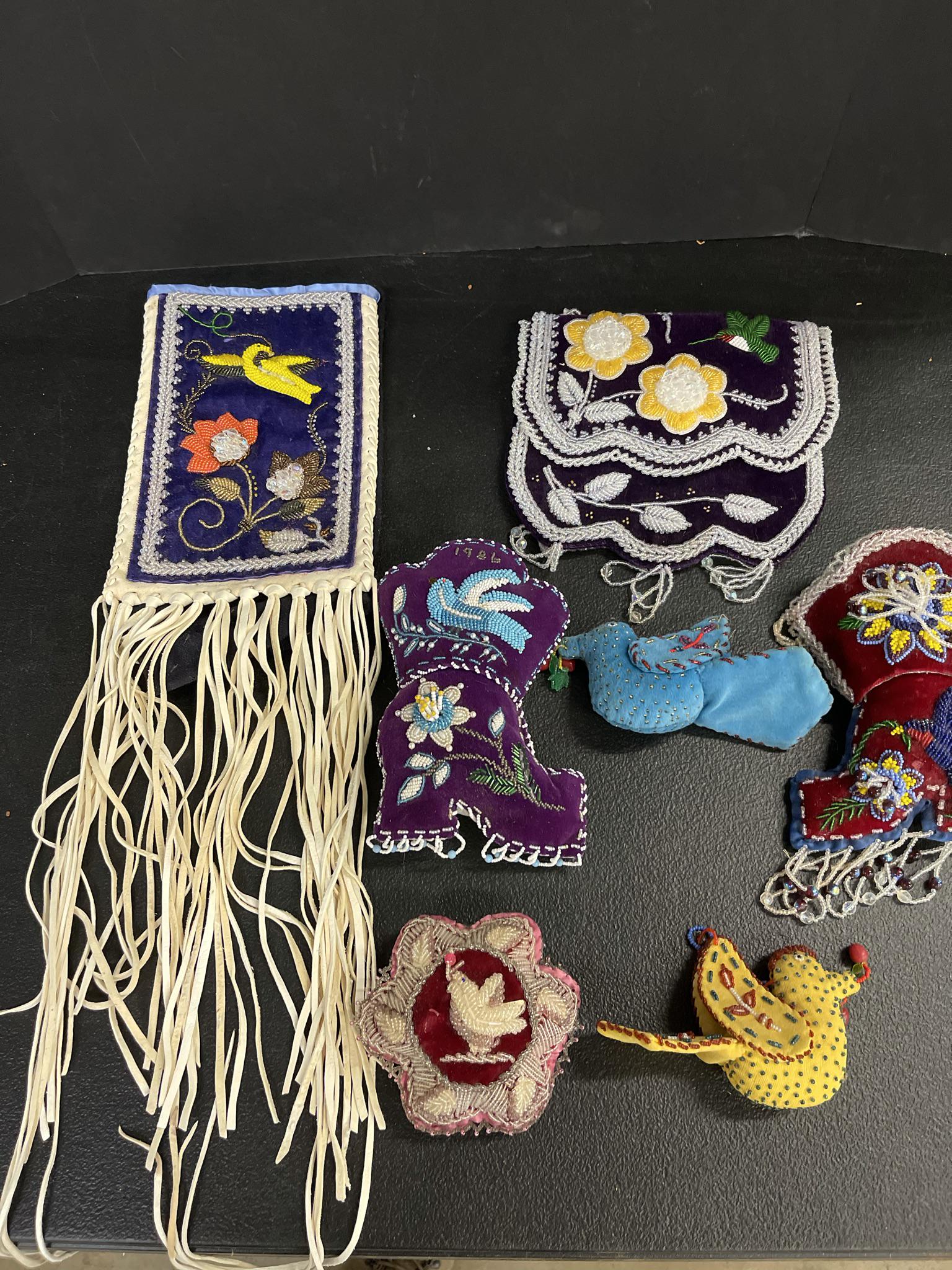 Group of Beaded Items incl. Boots, Pillows, etc (1 of 4)