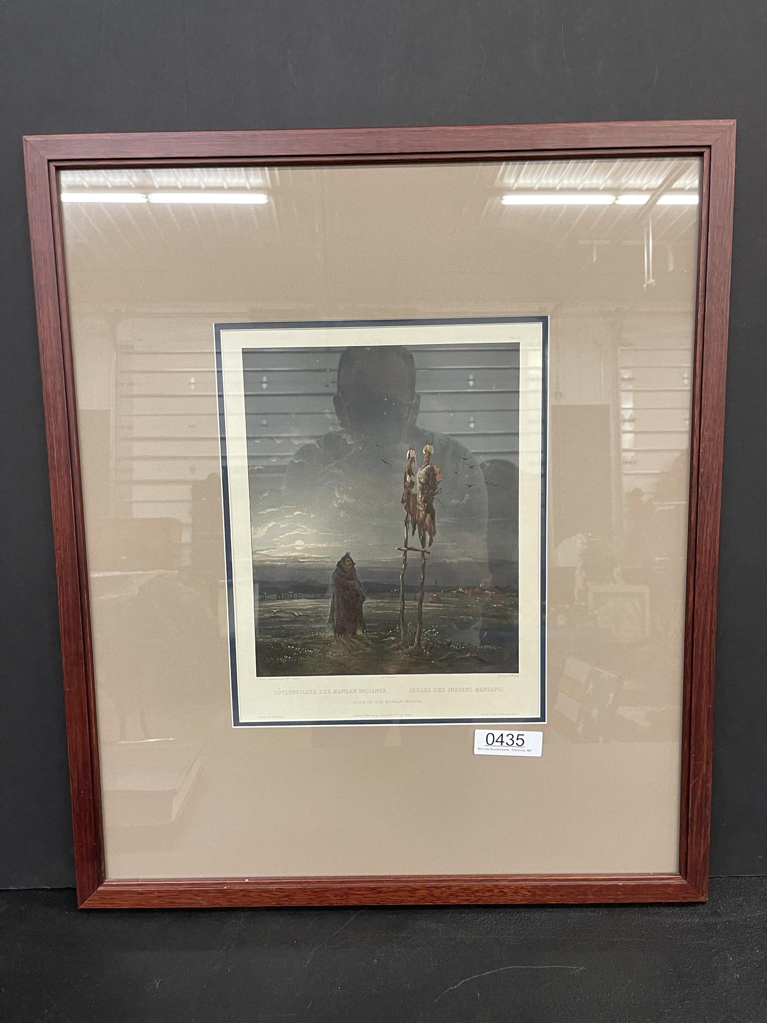 Carl Bodmer Steel Engraving of Mandan Indians (1 of 6)