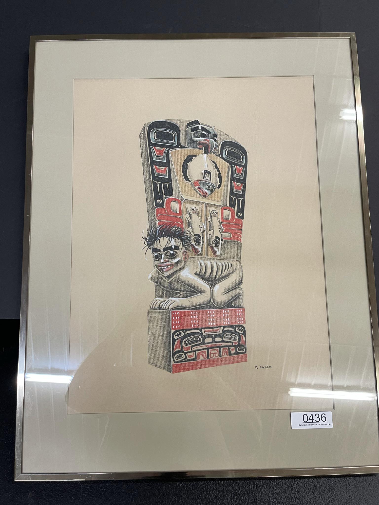 Duane Pasco Lithograph of Klukwan Carving (1 of 3)