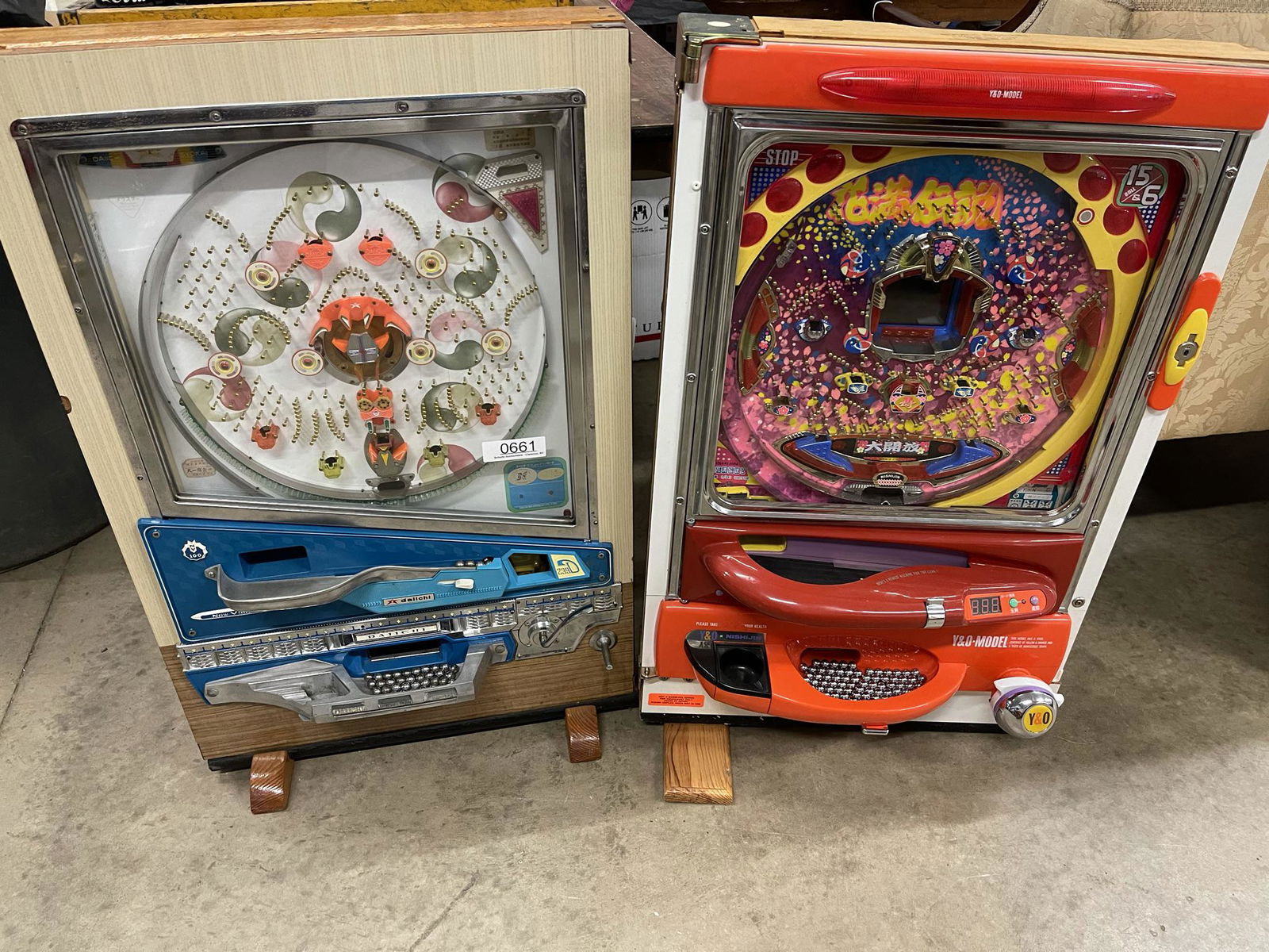 2 Japanese Pachinko Games Marked Daiichi: 2 Japanese Pachinko Games Marked Daiichi - Approx. 21" w x 33" t