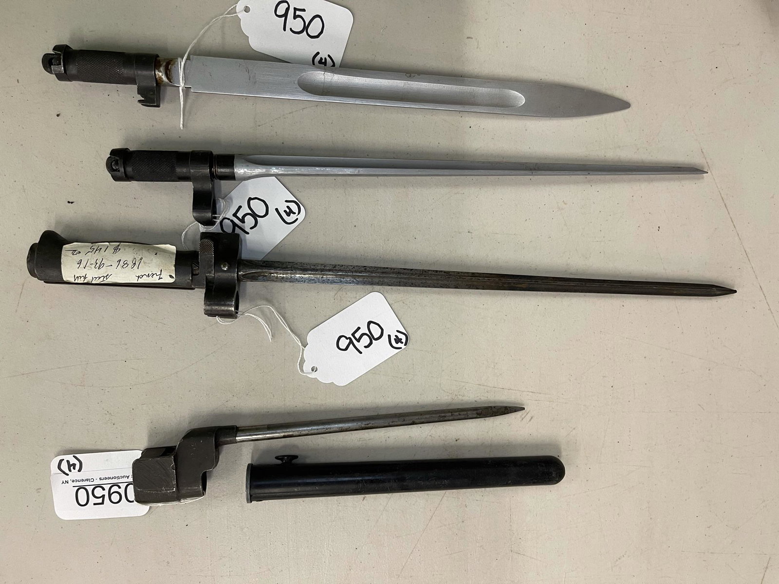 4 Bayonets incl 1 French: 4 Bayonets incl 1 French - Longest approx 17.5"
