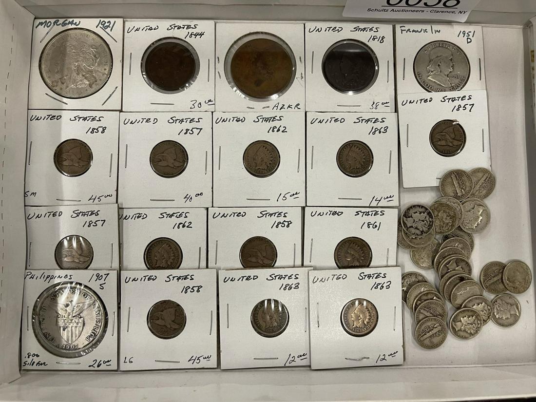 Mixed Lot of American Coins incl 1921 Morgan (1 of 4)