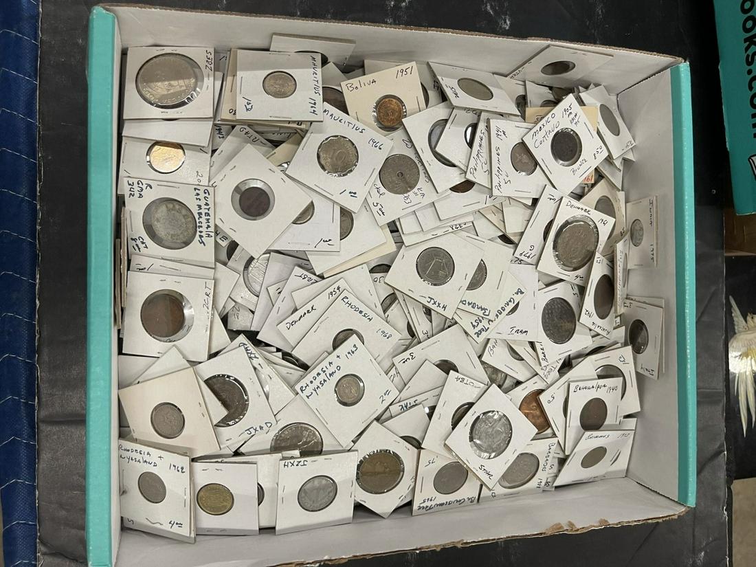 Box Lot of Mixed Foreign Coins (1 of 5)