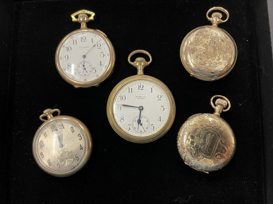 5 Misc. Pocket Watches incl. Waltham, Gruen, etc (1 of 2)