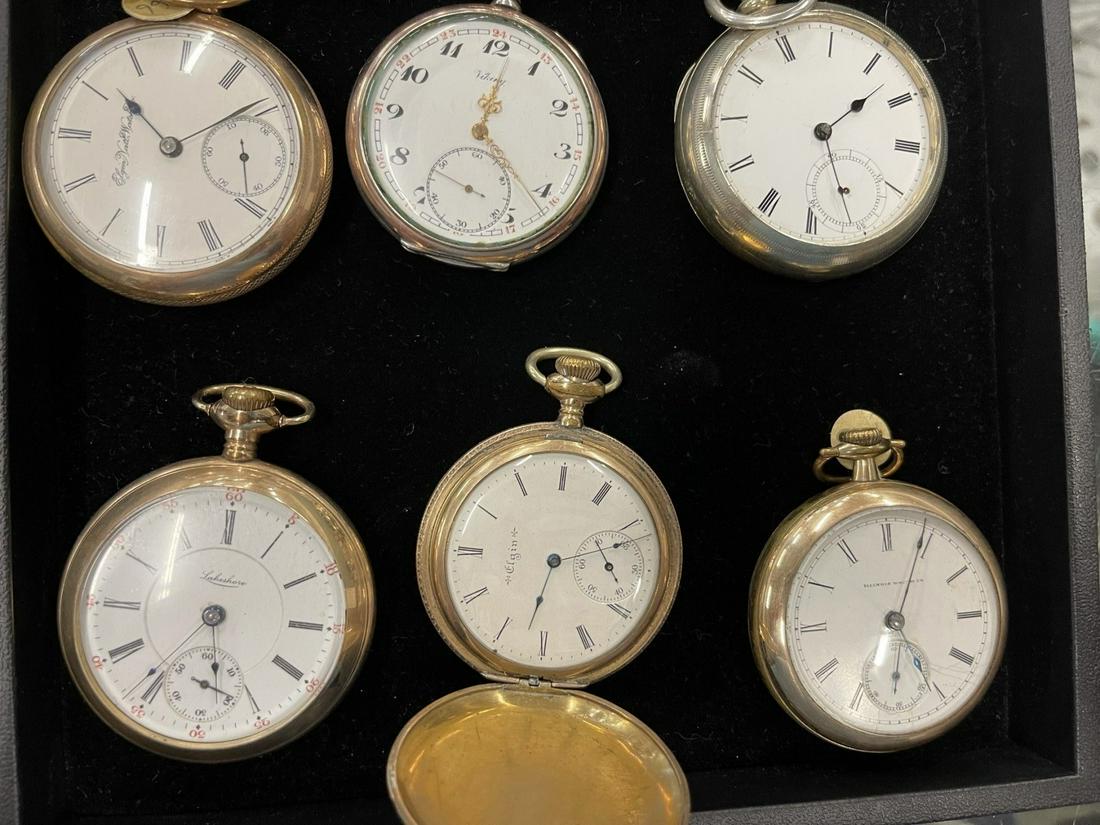 6 Pocket Watches incl. Elgin, Illinois, Etc. (1 of 3)