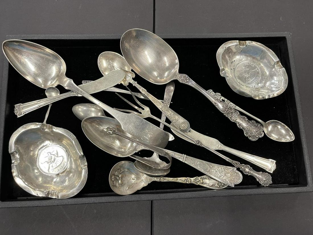 Tray of Sterling & Coin Silver (1 of 1)