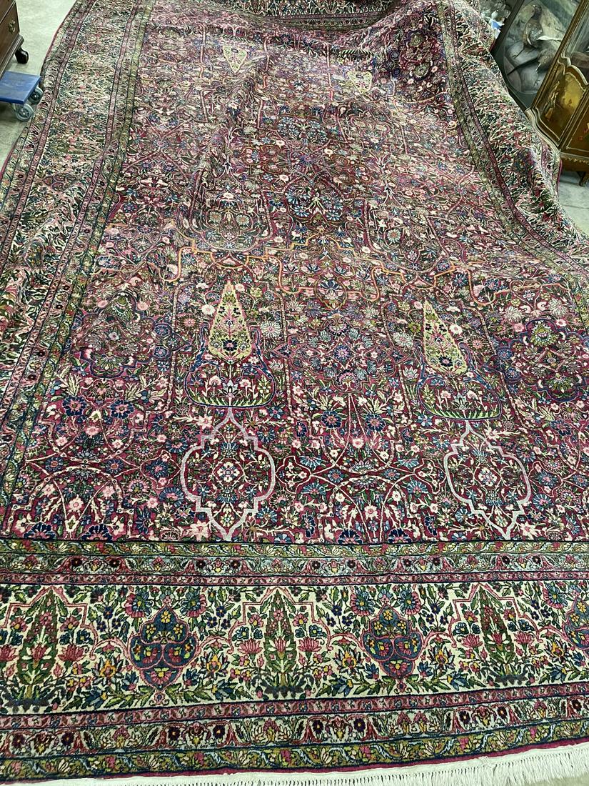 Antique Handmade Persian Kirman Oriental Rug (1 of 5)