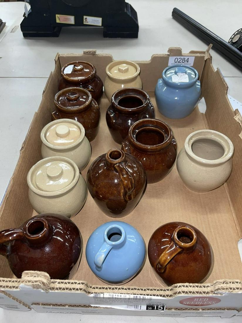 Group of Roycroft Bean Pots and Jugs: Group of Roycroft Bean Pots and Jugs -
