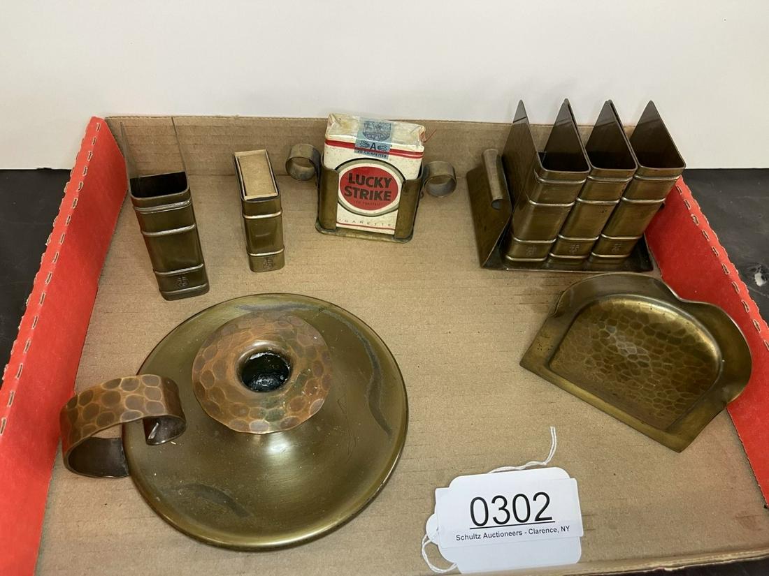 Roycroft Lot incl. Bookends, Candle Holder, Etc (1 of 3)