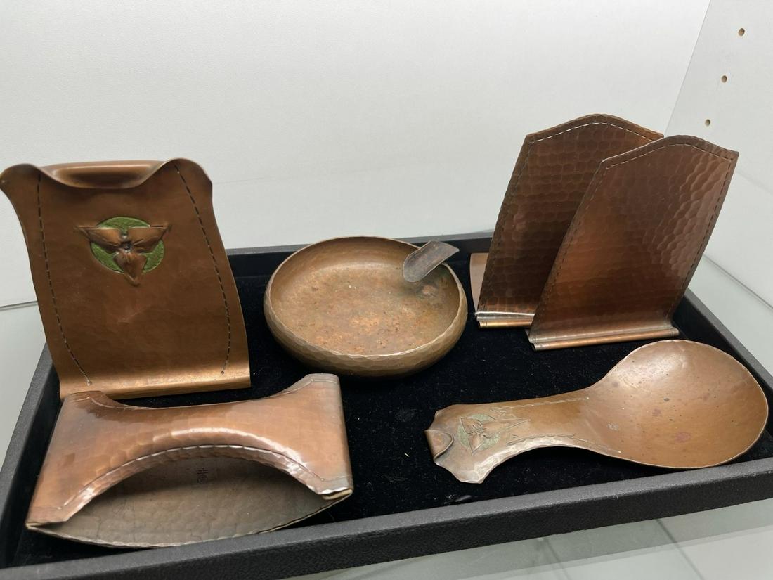 Roycroft Lot incl. Bookends, Spoon, Etc (1 of 4)