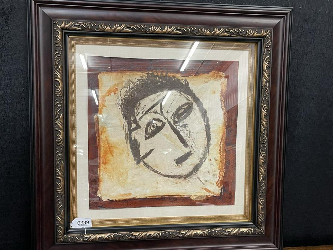 Jamali Pigmentation on Cork "JAHI": Jamali, Pigmentation on Cork "JAHI" - 36x36