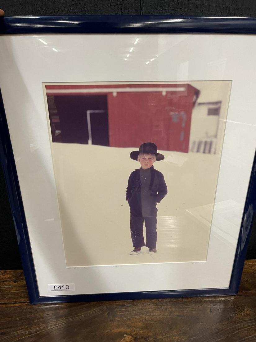 Bill Coleman Amish Odyssey Signed Photo, etc: Bill Coleman Amish Odyssey Signed and Numbered Photo "Ezra" plus Books - 22W x 28