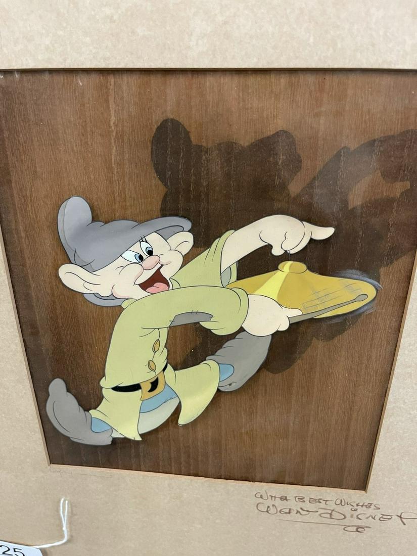 Walt Disney Signed Animated Celluloid "Dopey" (1 of 3)