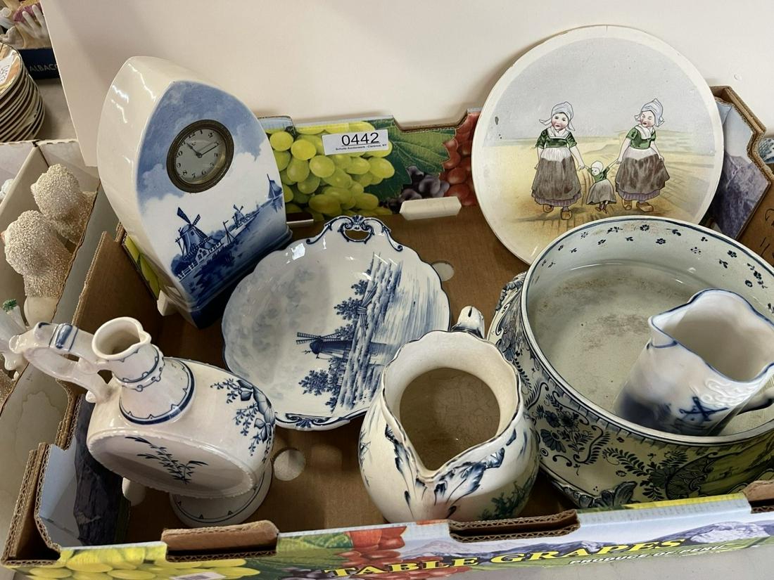 Lot of Delft inc Clock, Pitchers, Bowl, Etc (1 of 4)