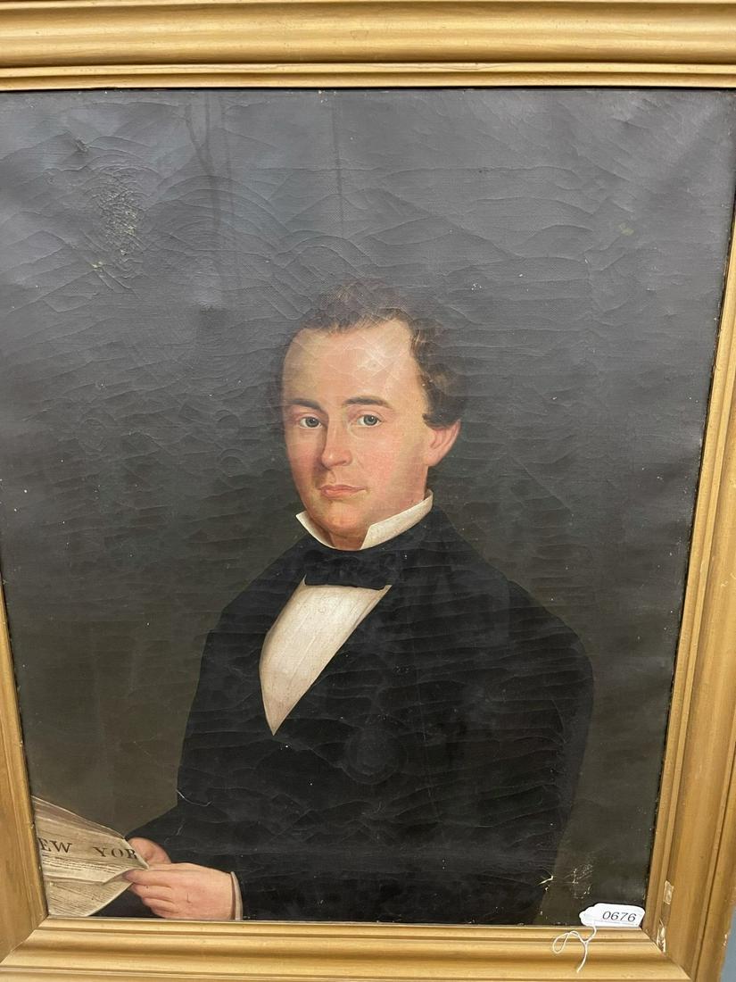 Early Oil on Canvas Portrait of Gentleman (1 of 6)