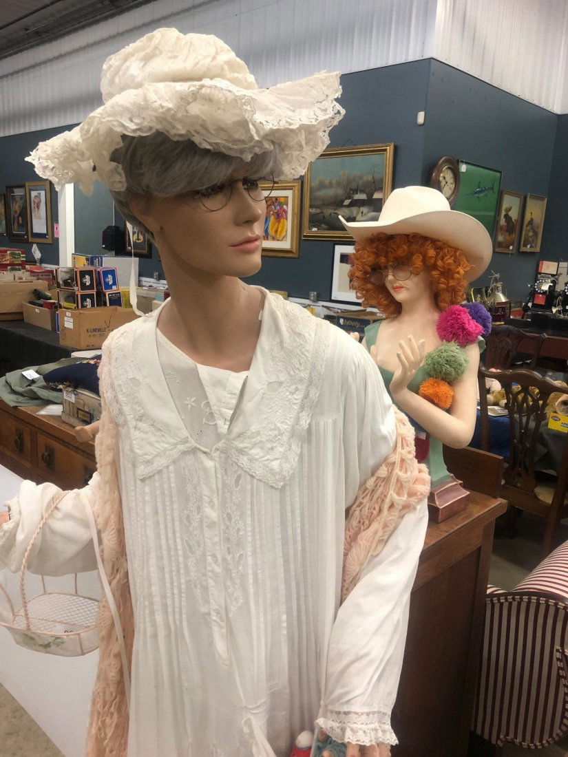 Female Mannequin in White Linen Dress (1 of 3)