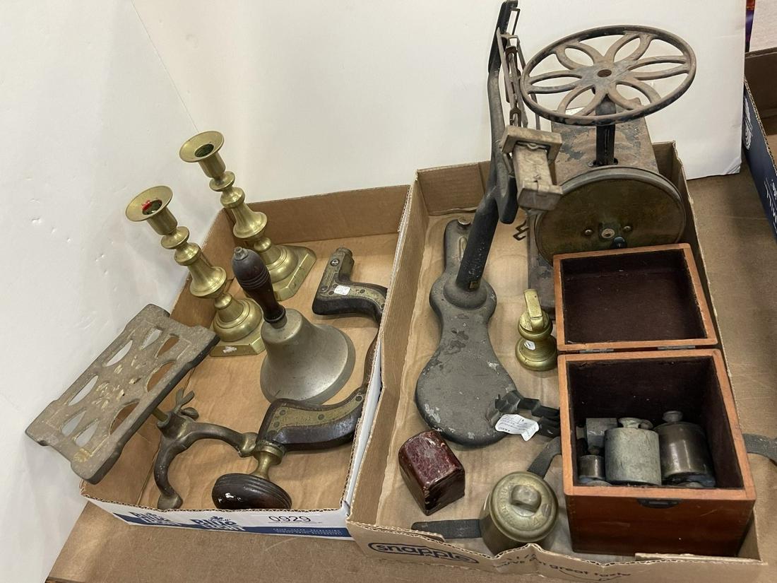 Box Lot with Push Up Candlesticks, Bell, etc (1 of 3)