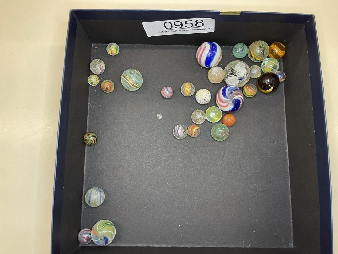 Lot of Handmade Marbles incl. Shooters: Lot of Handmade Marbles incl. Shooters -