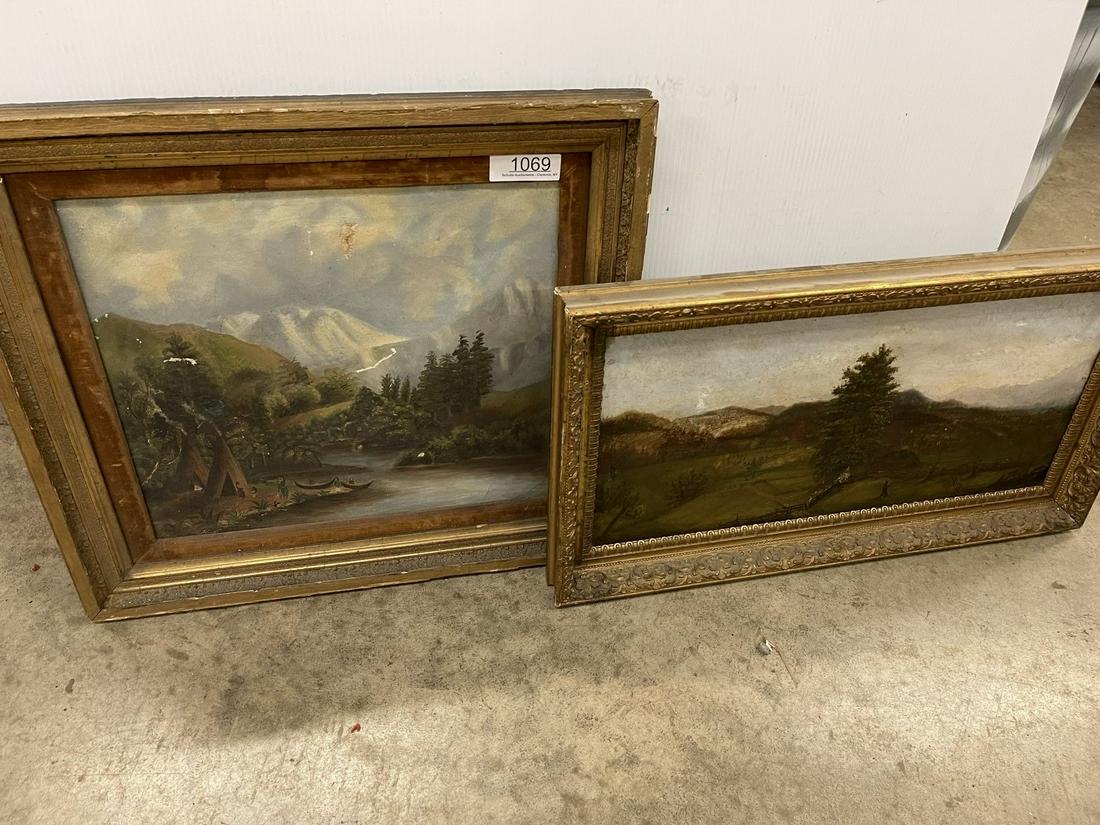 2 Oil on Canvas Paintings (1 of 3)