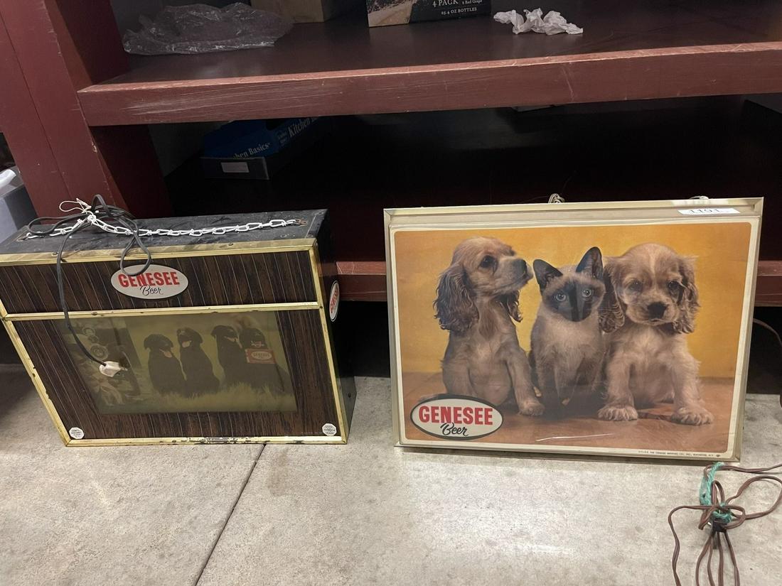 2 Genesee Beer Advertising Light Up Signs (1 of 3)