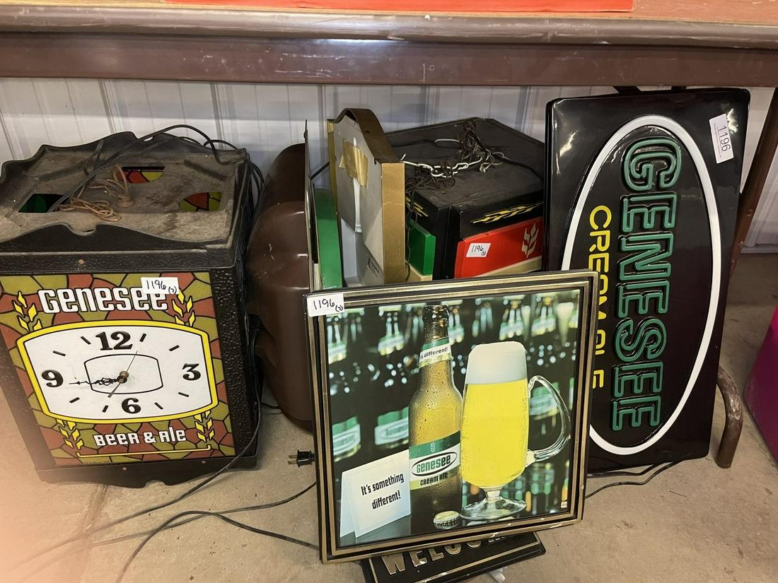 Genesee Cream Ale Advertising Signs, Clocks, Etc (1 of 3)