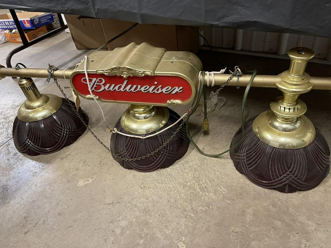 Budweiser Hanging Pool Table Light (1 of 2)