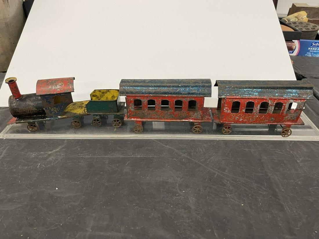 Vintage James Fallows 4 pc. Tin Train 1800's (1 of 2)
