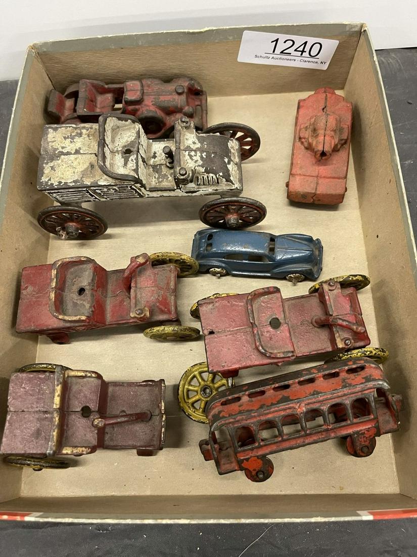 Early Cast Iron Automobiles, Trolley, Etc (1 of 2)