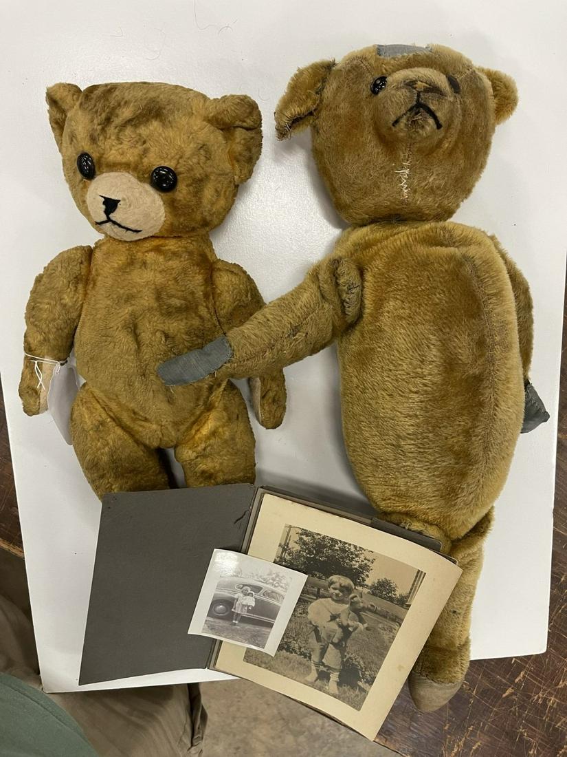 2 Jointed Teddy Bears + Photos of Children (1 of 4)