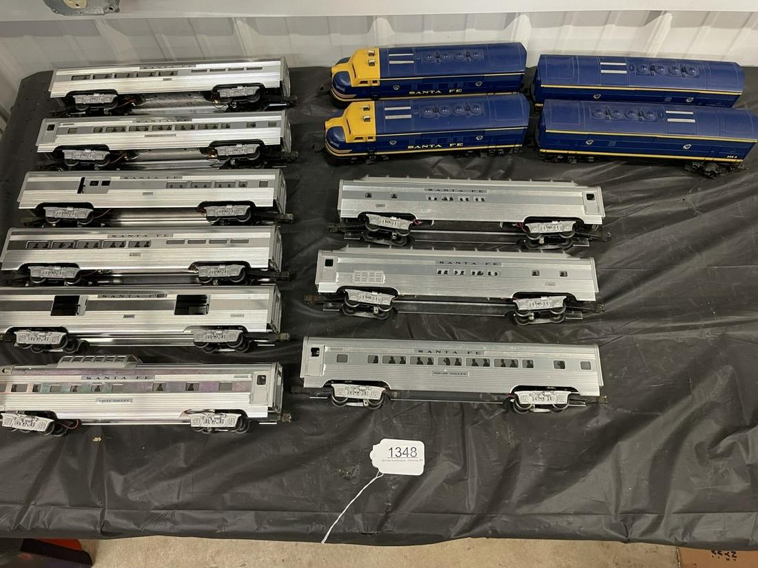 Lionel Trains Group of 13 Santa Fe Engines & Cars (1 of 4)