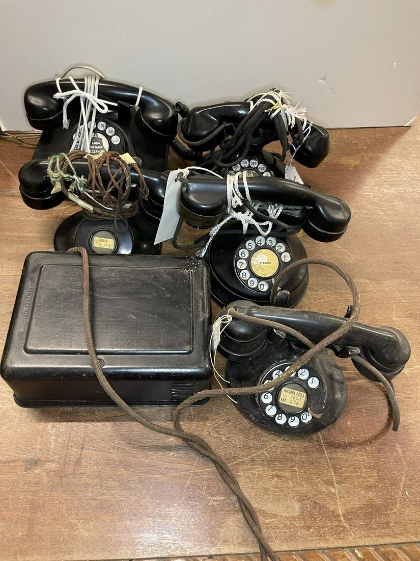 5 Vintage C.1930's Rotary Desk Telephones (1 of 4)