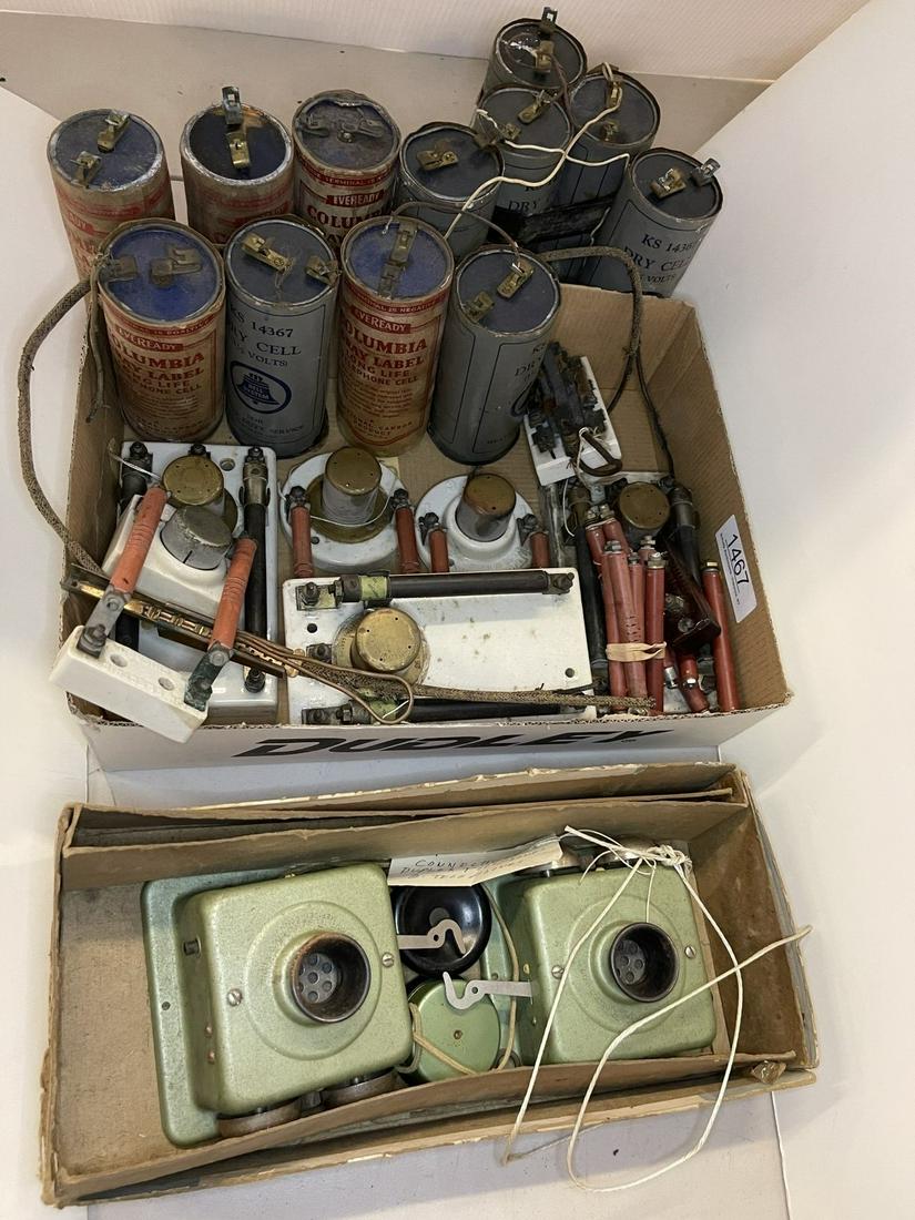 Mixed Lot Telephone Batteries, Switches, Etc (1 of 3)